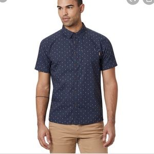 Airwalk Navy Patterned short sleeve button up
